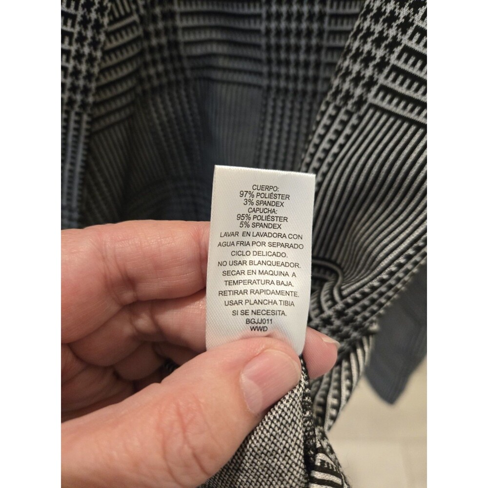 ​Derek Heart NEW Plaid Blazer L Womens Hoodie Insert Jacket Check Pattern Large - Picture 12 of 13